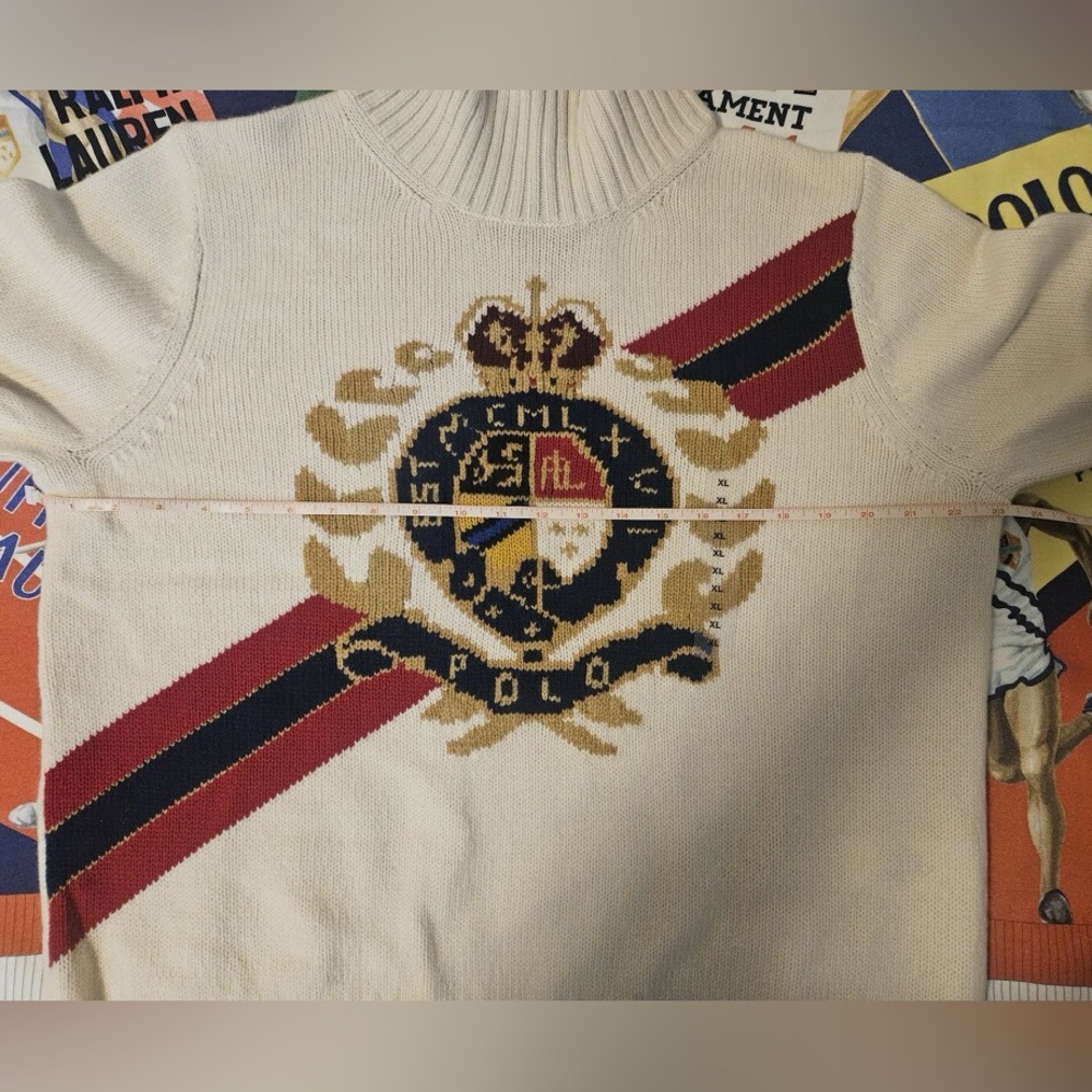 Polo by Ralph Lauren Cream Crest Turtleneck Sweater - Picture 2 of 11